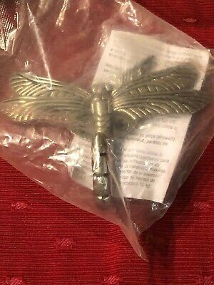 Betsy Field Pair Of Matching Silvery Pewter Finished Metal Dragonfly Wall Hooks