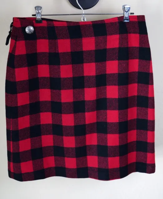 Pendleton buffalo plaid wool wrap skirt (price reduction)