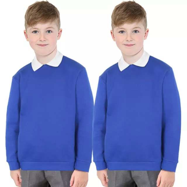 Kids Girls Boys Royal Scouts School Uniform Jumper Pack Of 2 Sweatshirt 3-13 Yrs