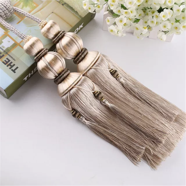 1 Pair Curtain Braided Rope Tassels Tiebacks Tie Backs Lantern Ball Decor 2