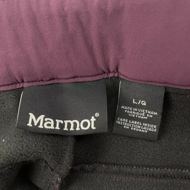 MARMOT WOMENS SIZE L Membraine ski fleece pants purple insulated snow ...