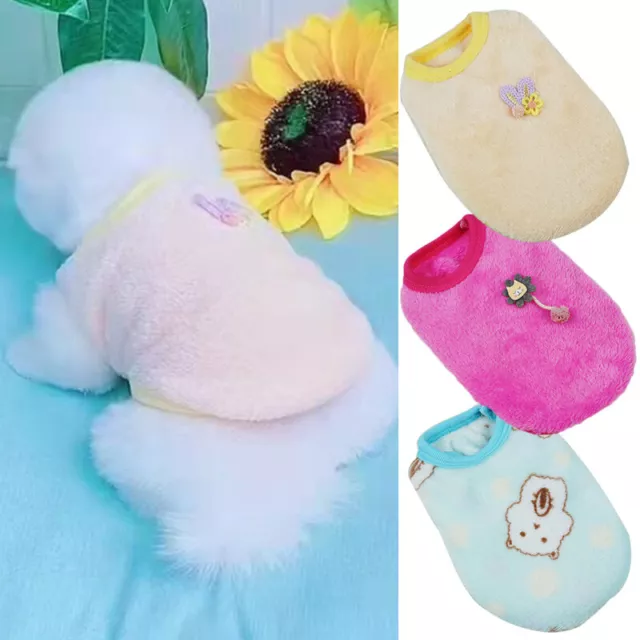 Animali Cane Caldo Cappotto Giacca IN Pile Maglione Pullover Inverno Abiti Puppy