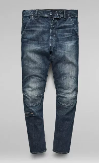 G-Star RAW Men's Worn In Hale Navy Pilot 3D Slim Kir Stretch Denim Jeans