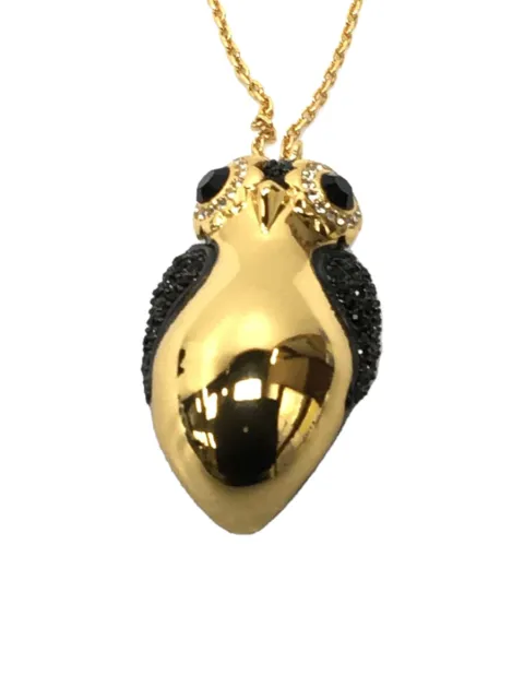 Kate Spa de New York ◆Penguin Necklace / Rhinestone / BLK / Top Available