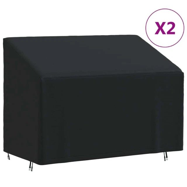 Housses de banc 2 places 2 pcs 134x70x65/94cm tissu oxford 420D vidaXL
