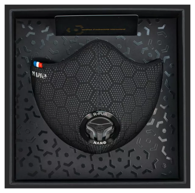 R-Pur Nano Light Black, Mask Particulate Anti Smog Sport Motorcycle Bike
