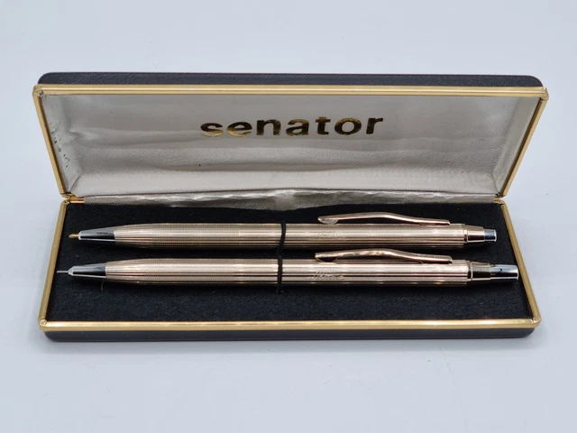 Senator Vintage Mechanical Pencil & Ballpoint Pen In Case With Outer Box -Unused
