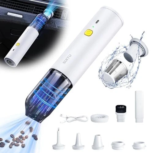 Handheld Vacuum,Car Vacuum Cleaner with 14KPa/120W High Power, 4IN 1 Type-C Fast