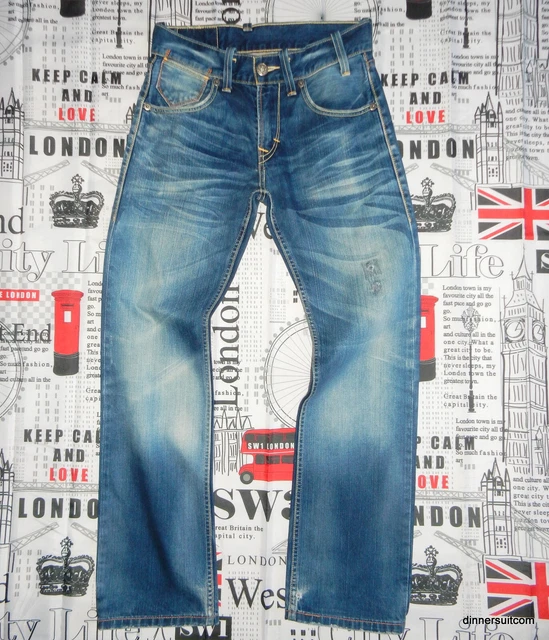 MENS W30 L32 Levi s 523 Straight Leg Jeans Vintage Faded Blue