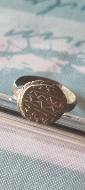 Bague Sculpture Vintage En Bronze Doré - Artiste Années 70 - Taille Unique Unisexe