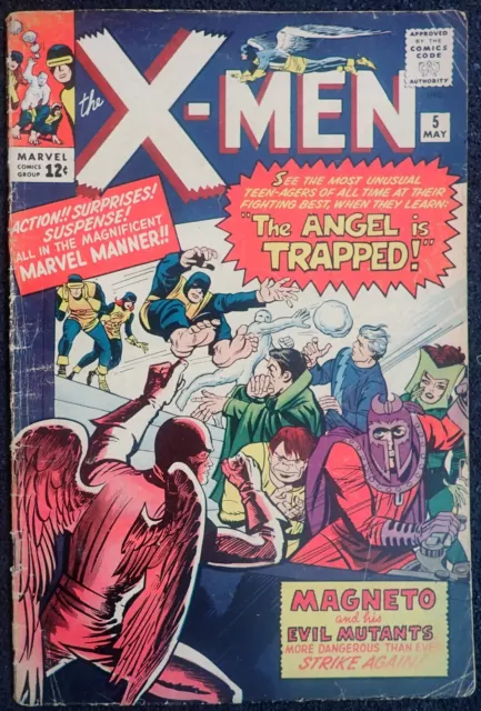X-men #5 💙 GD/VG UNRESTORED COMPLETE 💙 Magneto Scarlet Witch  1964