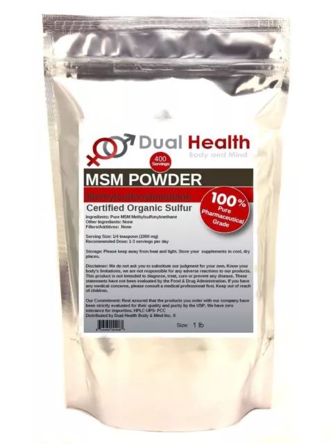 1 lb. MSM Pure Methylsulfonylmethane Powder Pain Relief Joint Arthritis Skin