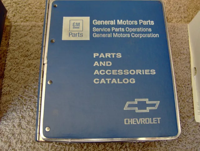1982-1990 Monte Carlo Caprice Impala GM dealer parts illustration catalog binder