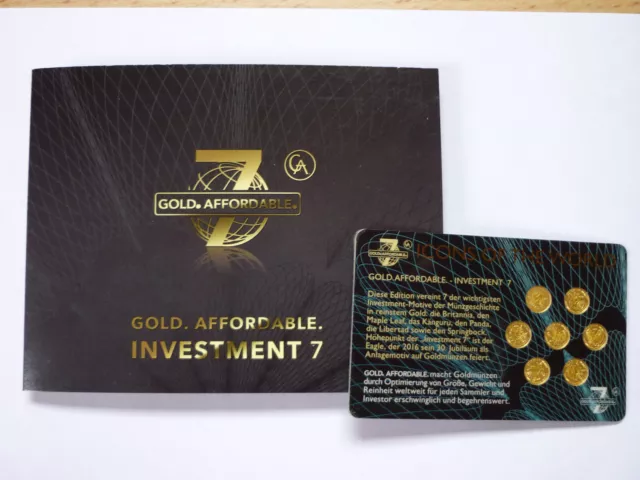 7x Icons of the World Investment 2016 Gold 9999 Münzen prägefrisch