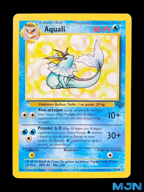2000 Pokemon Card Jungle Aquali 28/64 French - Very good
