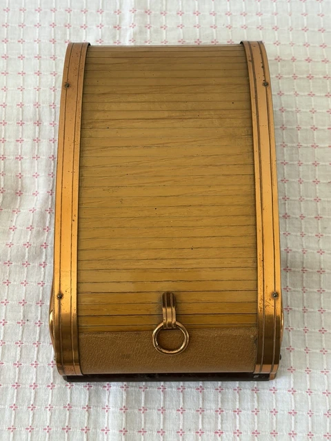 Jeu Ancien En Boîte Bois Et Cuir - 2 Jeux : 54 Cartes, Jetons Et Dés