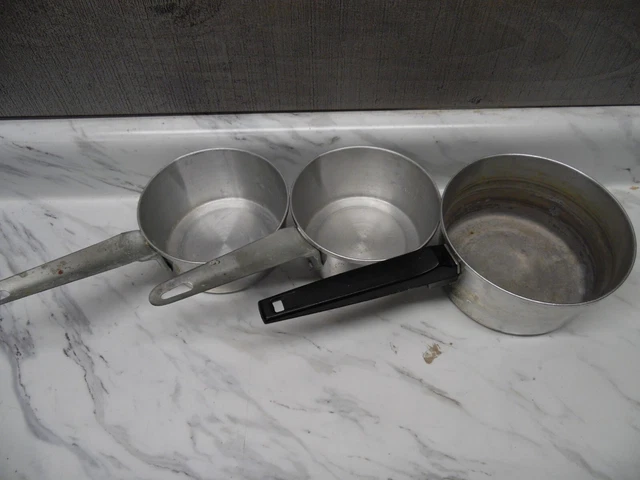 🎆Vintage Mid Century Aluminum  Cooker 3 Piece 2 cup 3 cup🎆