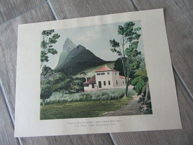 Grabado Grande Brasil Rio Janeiro Casa De Campo William S Chacra