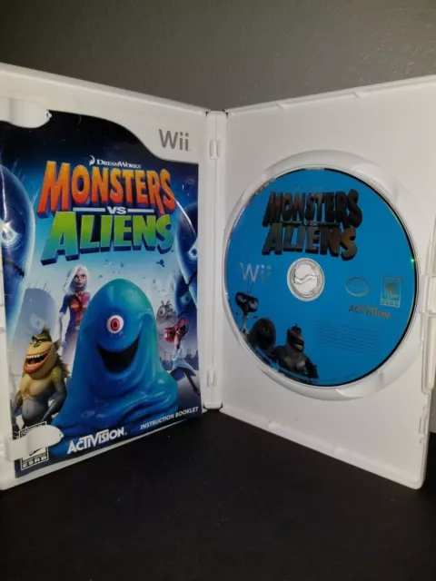 Monsters Vs.Aliens Nintendo Wii Cib Complet En Très Bonne État O20