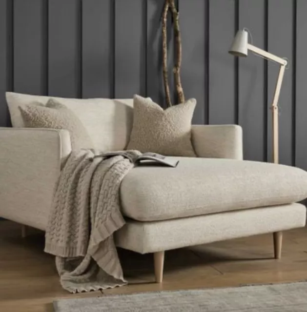 Grand Designs Brockwell Cuddler Chaise Sofa - BRAND NEW - Cream - RRP £1,450