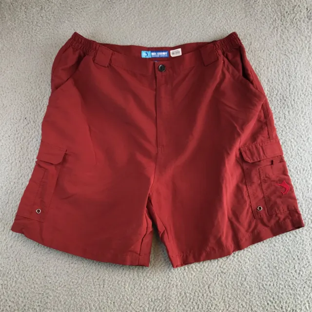 REEL LEGENDS CARGO shorts men's 2XL black nylon Comfort waist Outdoor  fishing $24.87 - PicClick