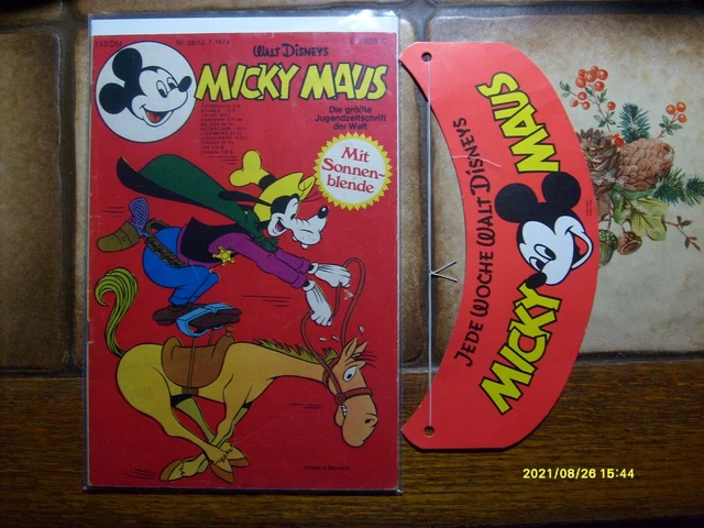 Micky maus Heft 1974 Nr.28 mit Sonnenblende mit Sm und Sb