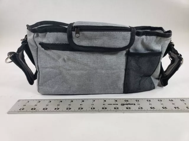 Gray Black Baby Travel Stroller Organizer Bag Cup Holders Stroller Caddy Storage