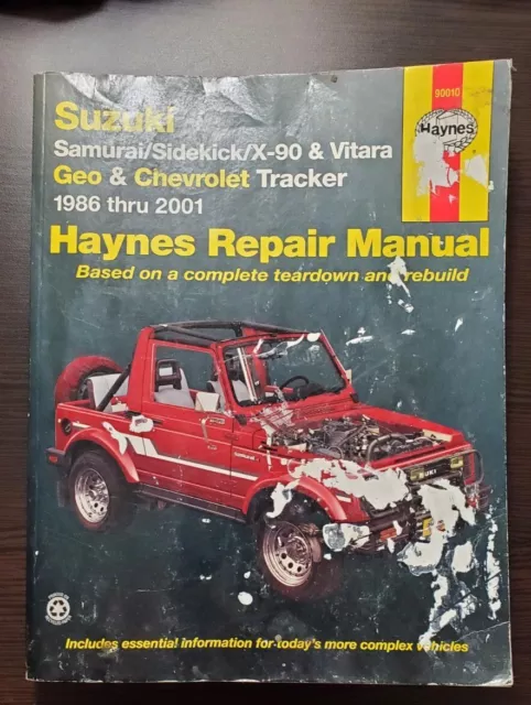 90010 Haynes Repair Manual Suzuki Samurai/Sidekick Geo Tracker Chevrolet