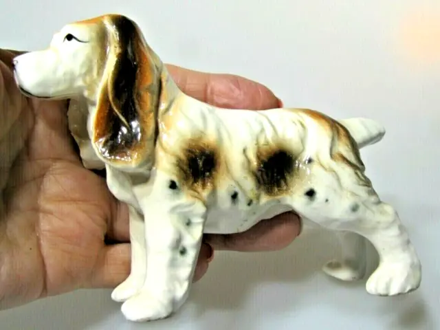 Vintage Porcelain Spaniel Dog Figurine 5"
