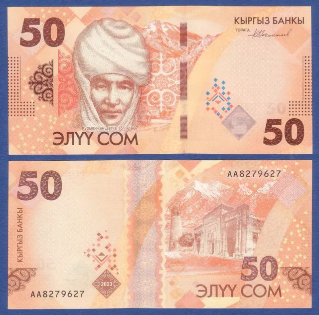 KIRGISIEN / KYRGYZSTAN  50 Som 2023 UNC  P. NEW