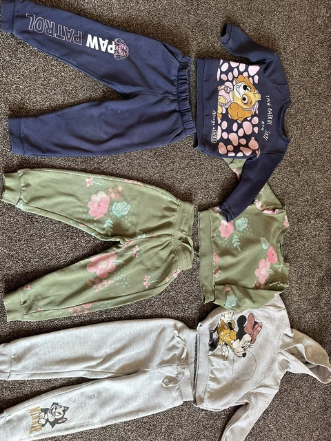 Girls Clothes Bundle Age 2-3 Tracksuits & joggers x6 nursery play