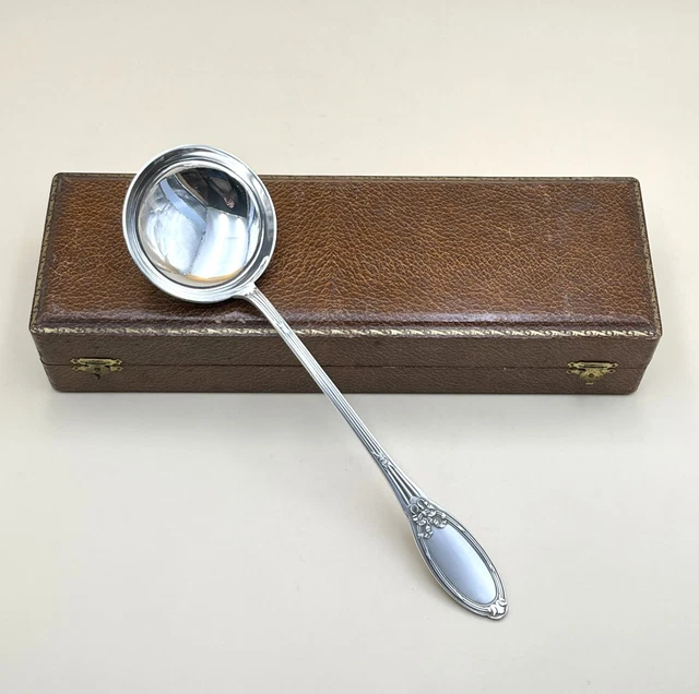 LOUCHE À POTAGE BOULENGER modèle RUBANS LOUIS XVI métal argenté Couvert ...