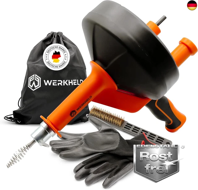 Produktbild von Wowspeed Rohrreinigungsspirale 7.6M, Rohrspirale Abfluss