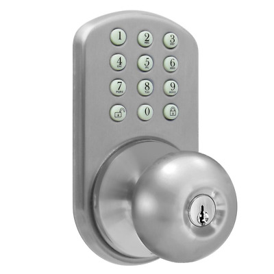 Keyless Digital Door Knob House Lock Keypad Home Entry Code Password Combination