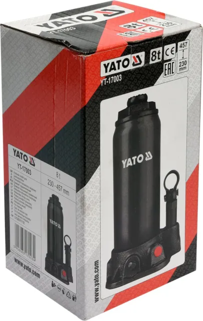 YATO YT-17003 Timbre de Jack 8 Tonnes Jack Hydraulique Levier Hydraulique