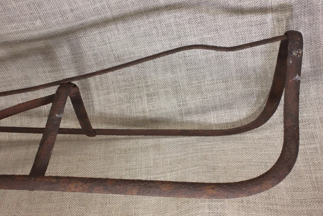 Old Saddle rack holder reversed bracket rustic iron English style rust barn find 4