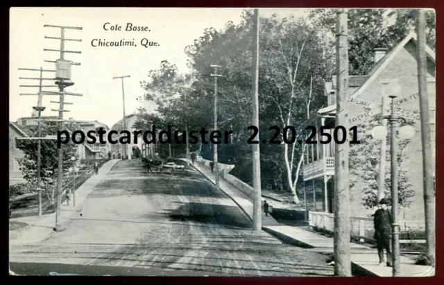 CHICOUTIMI Quebec Postcard 1910s Cote Bosse by De Moor