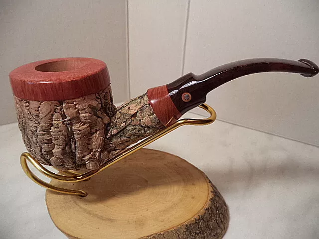 Pipa  pipe Tom Spanu  radica rivestita in sughero hand made in italy nuova new 7