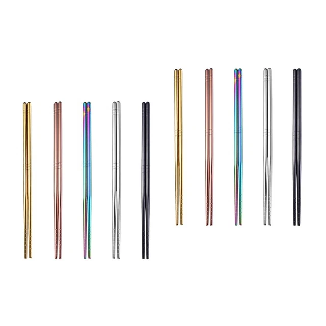 10 paia di bacchette in metallo bacchette in acciaio inox bacchette leggere