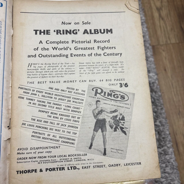 VINTAGE BOXING THE Ring Magazine 1952 September £10 78 PicClick UK