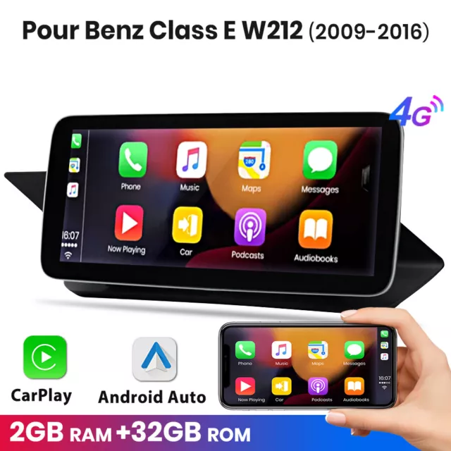 Pour Mercedes Benz E-Klasse W212 NTG4.5 Carplay Android Autoradio GPS Navi DAB+