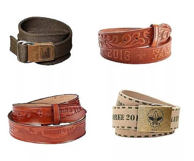 New Boy Scout Belt National Jamboree Summit Bechtel Reserve Tooled Leather Web