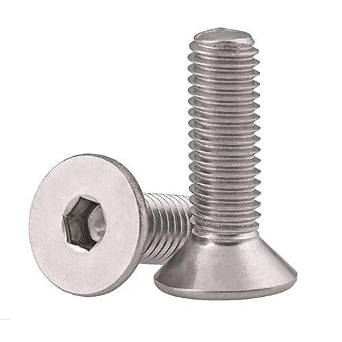 M6-1.0 x 50mm Flat Head Socket Cap Screws, Stainless Steel 18-8 (304), Bright...