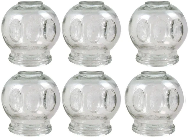 Ventouses 6 Pièce de Verre Diamètre 100 MM (Pots-Ventouses) à Vide Massage