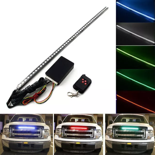 7 Colore 48 LED RGB Scanner Flash Auto Strobe-Knight Rider Set Luce Striscia