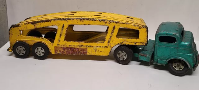 Vintage STRUCTO TOYS Auto Transport Truck Trailer Hauler 1950's