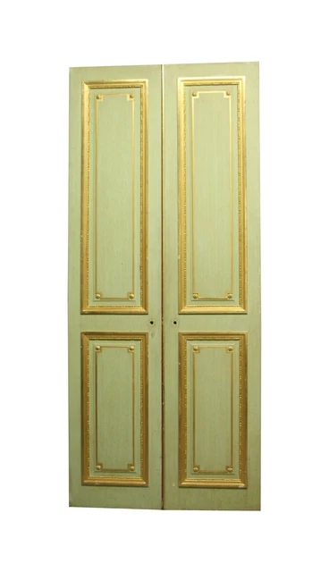 Vintage 2 Panel Wooden Closet Double Doors 89.5 x 38.5