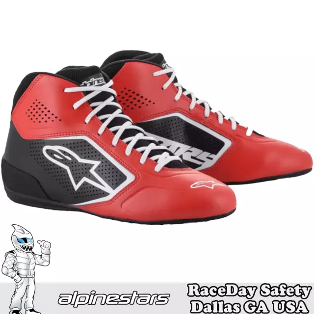 Alpinestars Tech-1 K START V2 Kart Race Shoes Red/Black/White 2711521-312