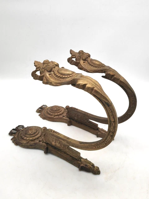 Paire D'embrasses Rideaux En Métal Forme U - Couleur Bronze Vert, 15,5 Cm, Pour Décoration Murale Ou Porte-manteau