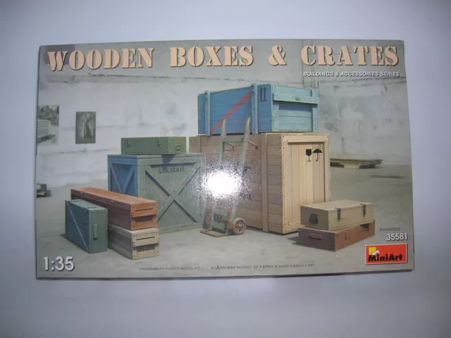 MiniArt Wooden Boxes & Crates Holzboxen 1:35 Bausatz Model Kit 35581 Diorama 2